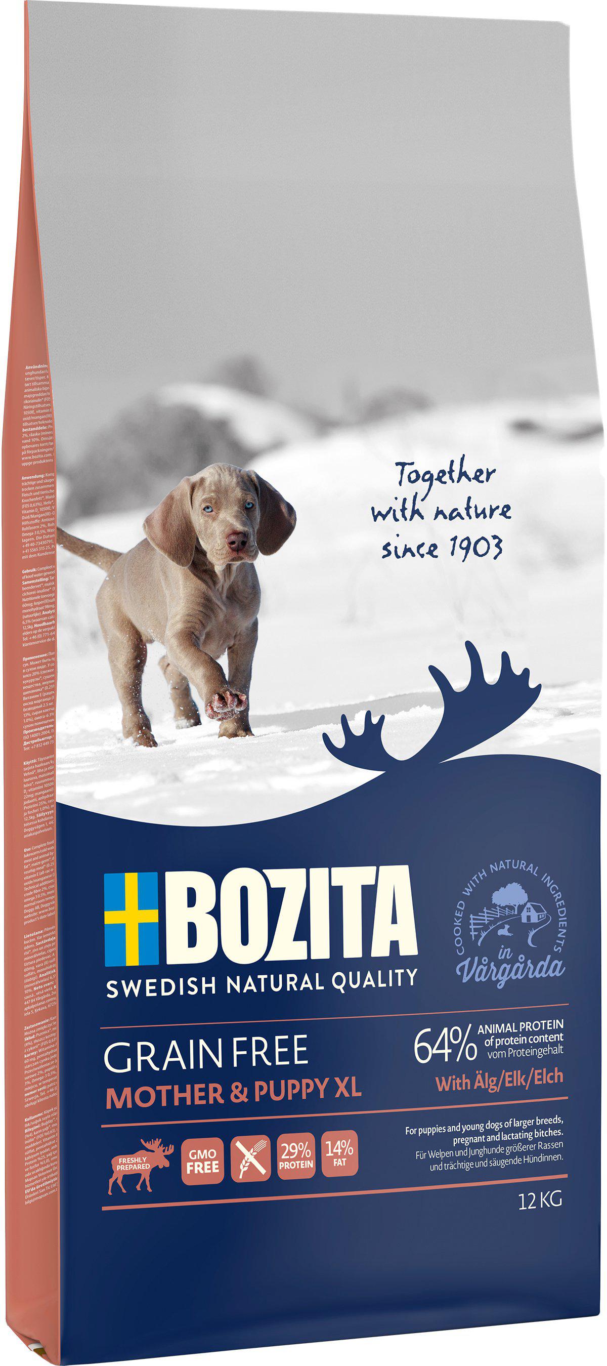 Bozita Grainfree Mother & Puppy Xl Älg12kg
