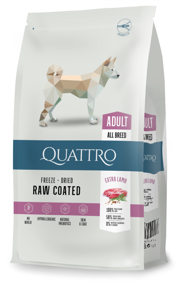 Quattro All Breed Adult, Lamb & Rice 12kg