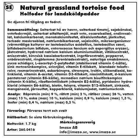 Zoo Med Natural Grassland Tortoise Food1.7kg
