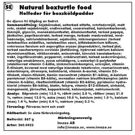Zoo Med Natural Boxturtle Food 567gr