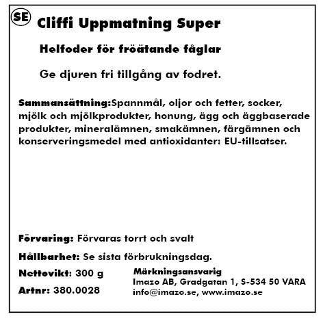 Cliffi Äggfoder Morbido Super 300gr