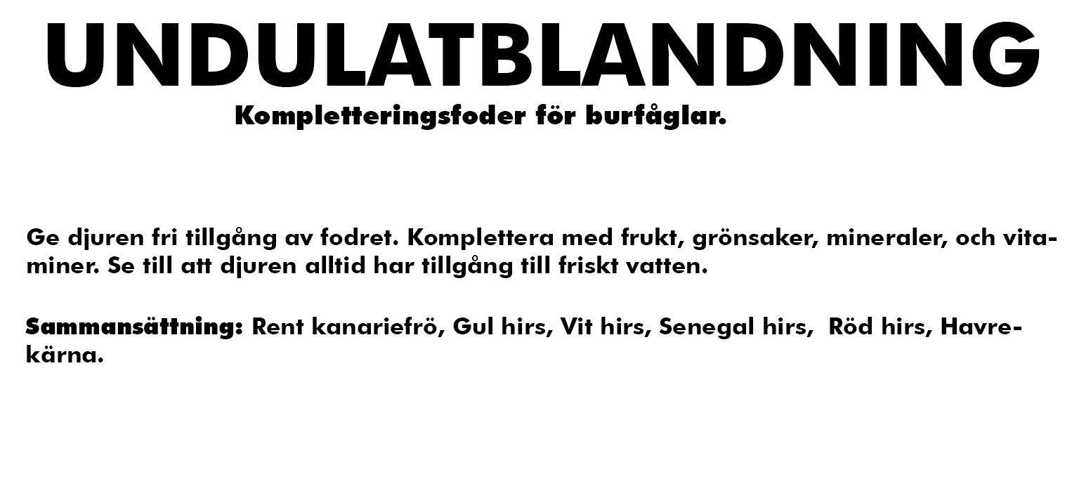 Undulatblandning 5kg