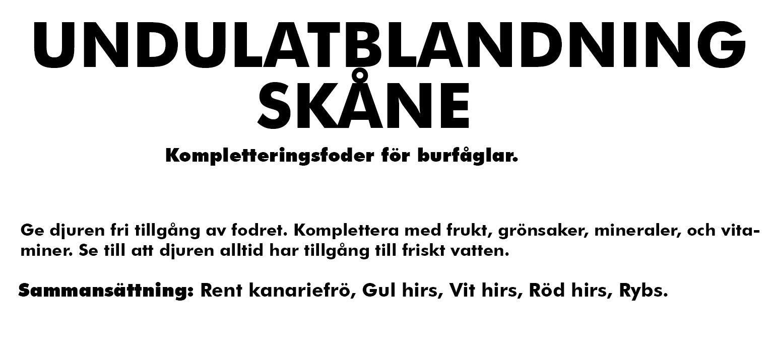 Undulatblandning Skåne 25kg