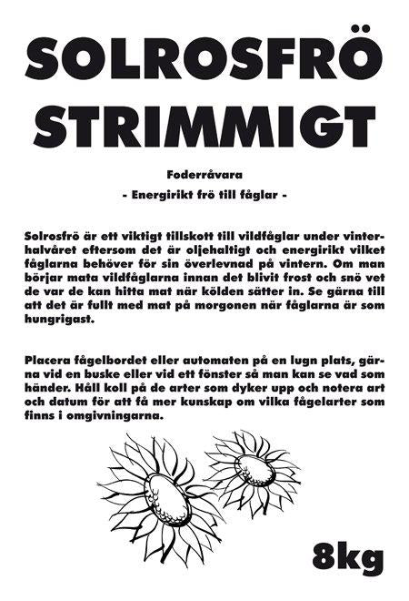 Solrosfrö Strimmigt 8kg Till Vildfåglar
