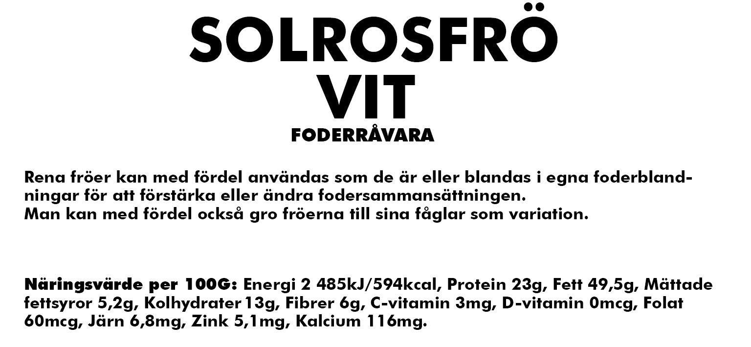 Solrosfrö Vitt 25kg