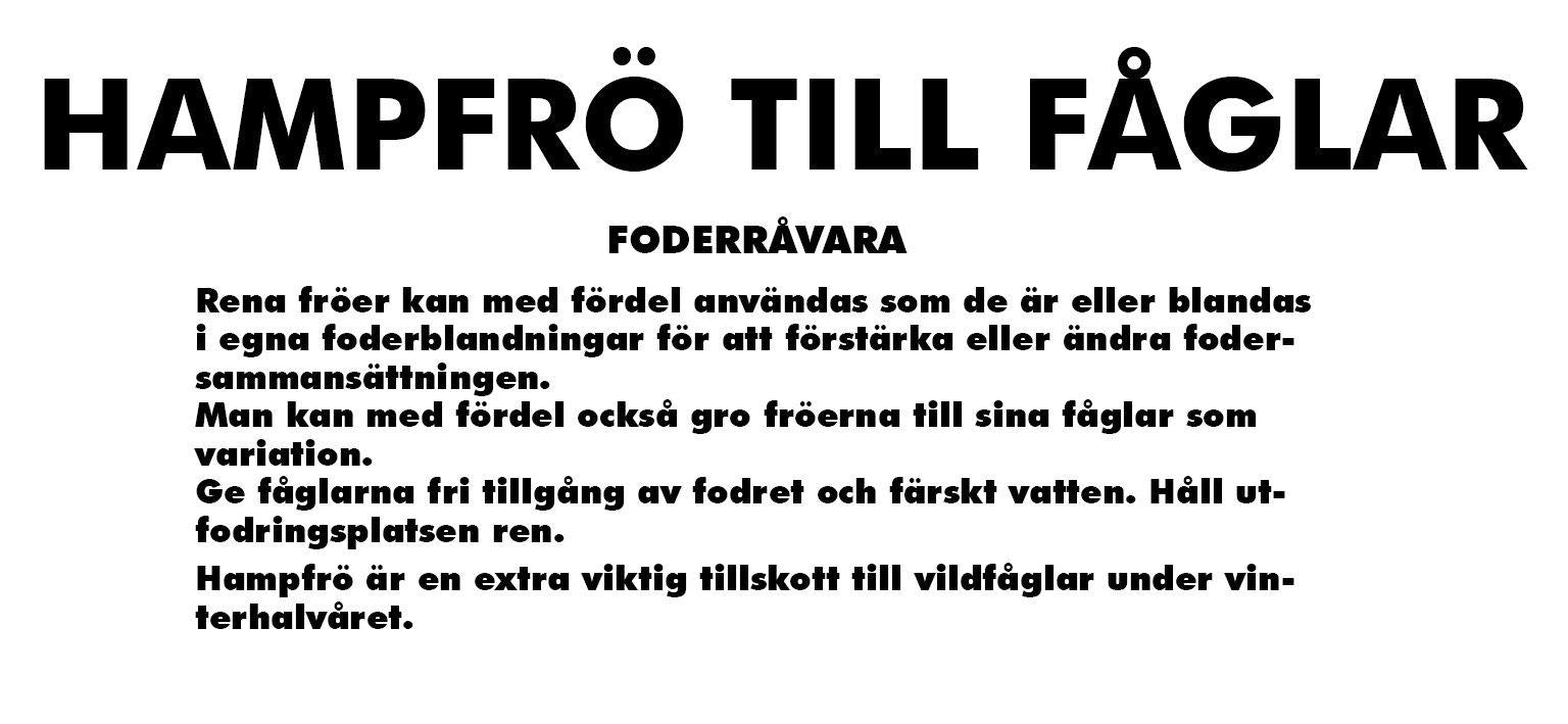 Hampfrö Till Fåglar 5kg