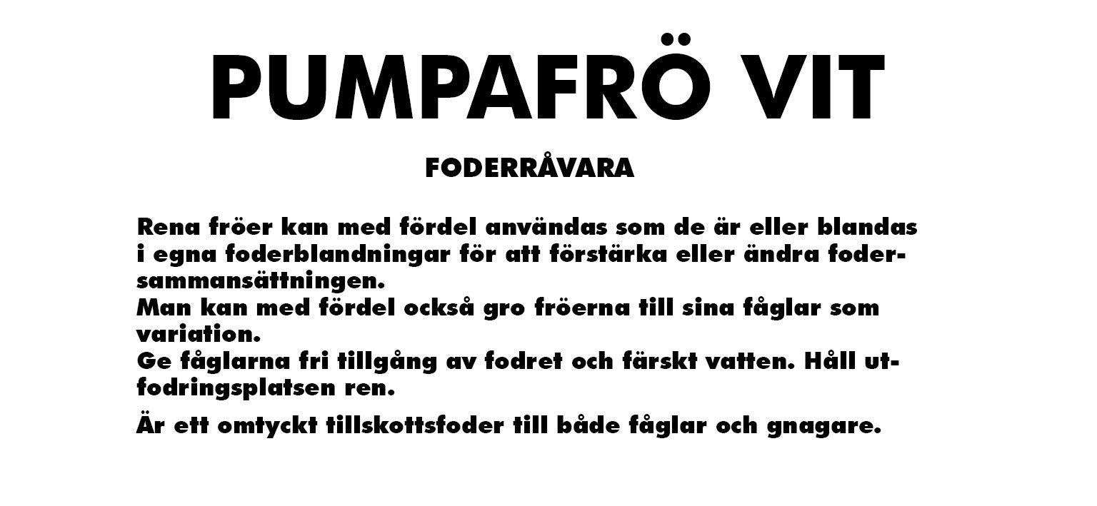 Pumpafrö Vit 25kg