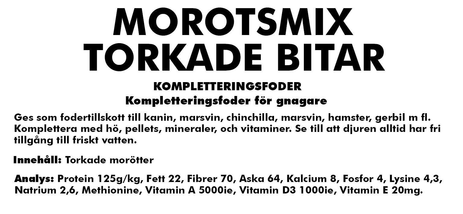 Morotskuber/flis Torkad10kg (Gnagare)