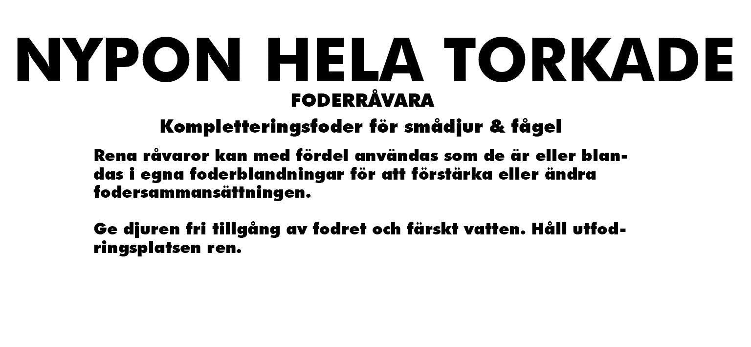 Nypon Hela Torkade 3kg  Tilll Gnagare