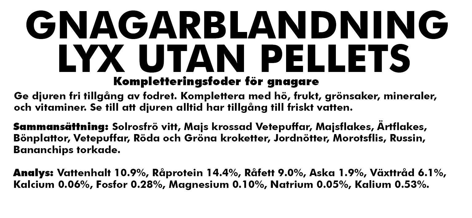 Gnagarblandning Lyx Utan Pellets 15kg