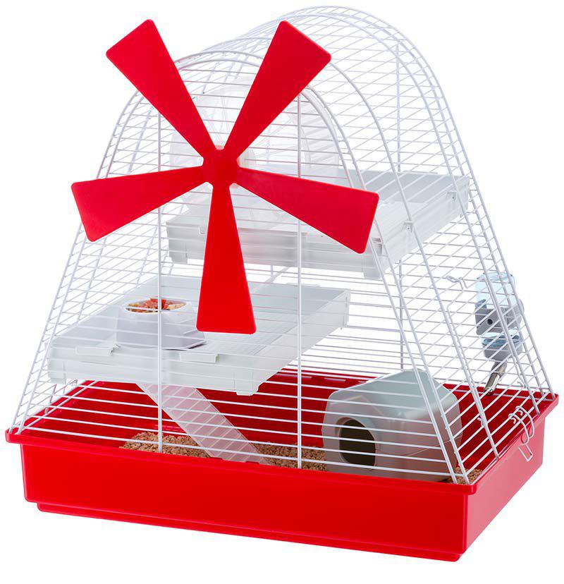 Fp Magic Mill Hamsterbur Vit/röd 46x29.5x46.5cm