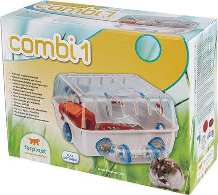 Fp Combi 1 Hamsterbur Vit/transparent 40.5x29.5x22.5cm
