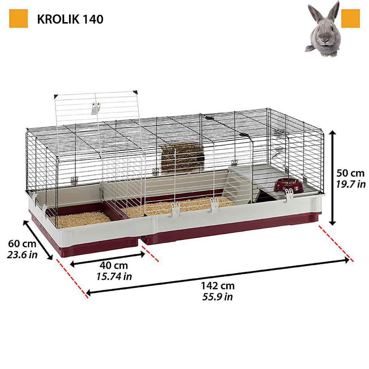 Fp Krolik 140 Röd 142x60x50cm