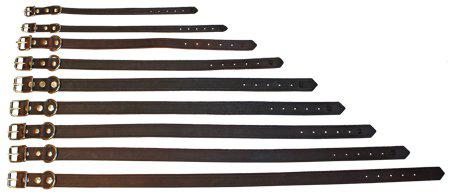 Alac Halsband Lädermörkbrun 12mmx30cm