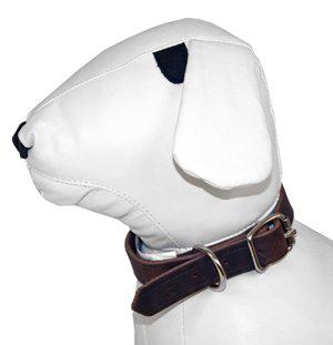 Alac Halsband Lädermörkbrun 18mmx40cm