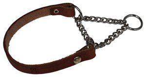 Alac Halvstryp Läder Mörkbrun 12mmx35cm