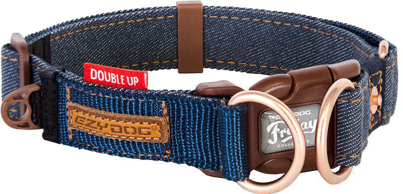Ezydog Halsband Dubbel Up Denim Xl 47-71 Cm