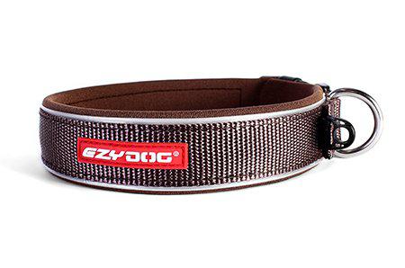 Ezydog Halsband Neopren Reflex Choklad M 40-45cm