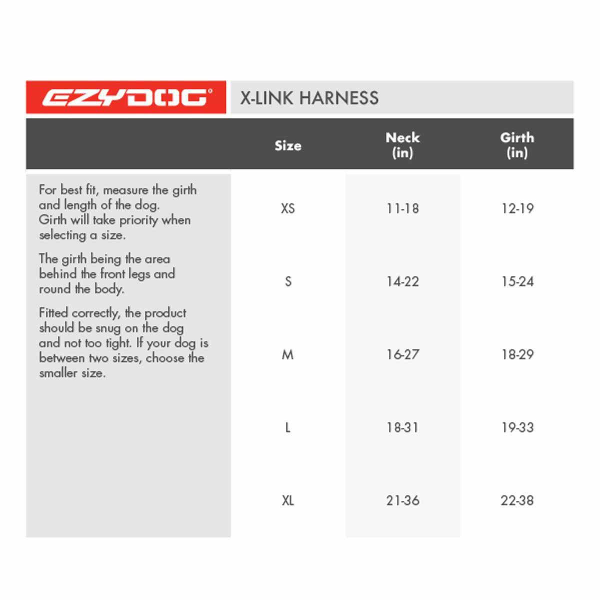 Ezydog Sele X-link Svart S 6-10kg 'Justerbar'
