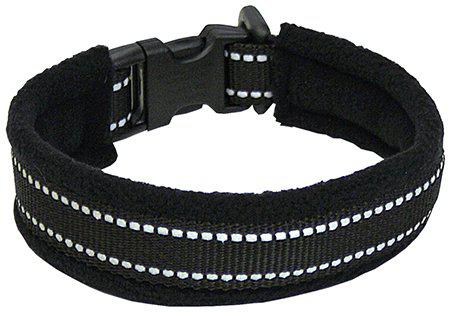 Alac Valphalsband Reflex Svart Fleece 10mmx20cm