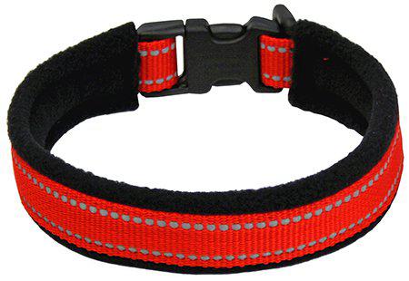 Alac Valphalsband Reflex Röd Fleece 10mmx25cm