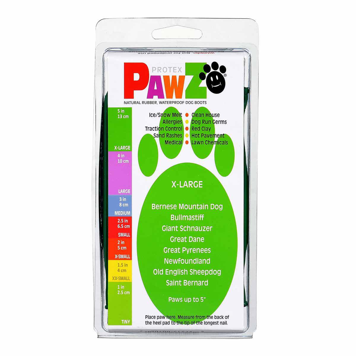 Pawz Dog Boots Color Xl Green