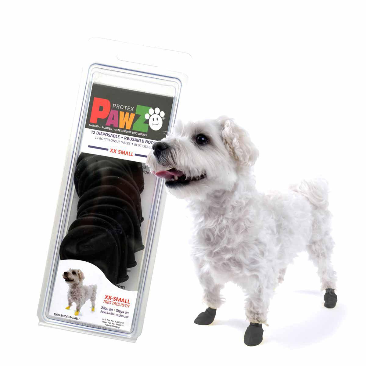 Pawz Dog Boots Black Xxs