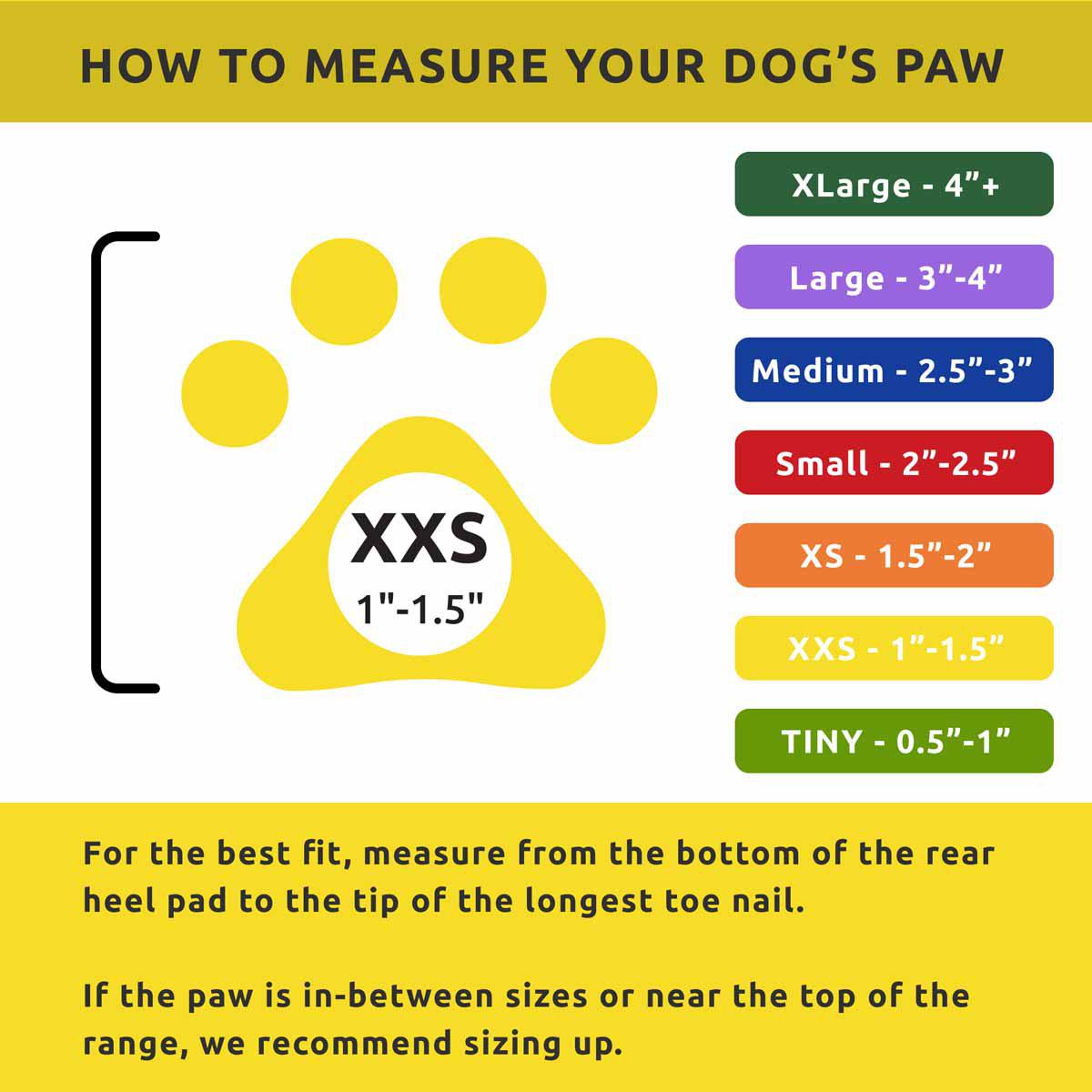 Pawz Dog Boots Black Xxs