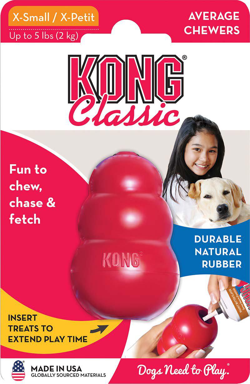 Kong Classic Röd Xs6x3,5x3,5cm