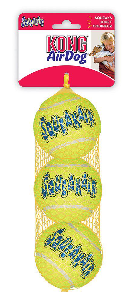 Kong Airdog Squeakair Tennisboll 3pack M 7cm