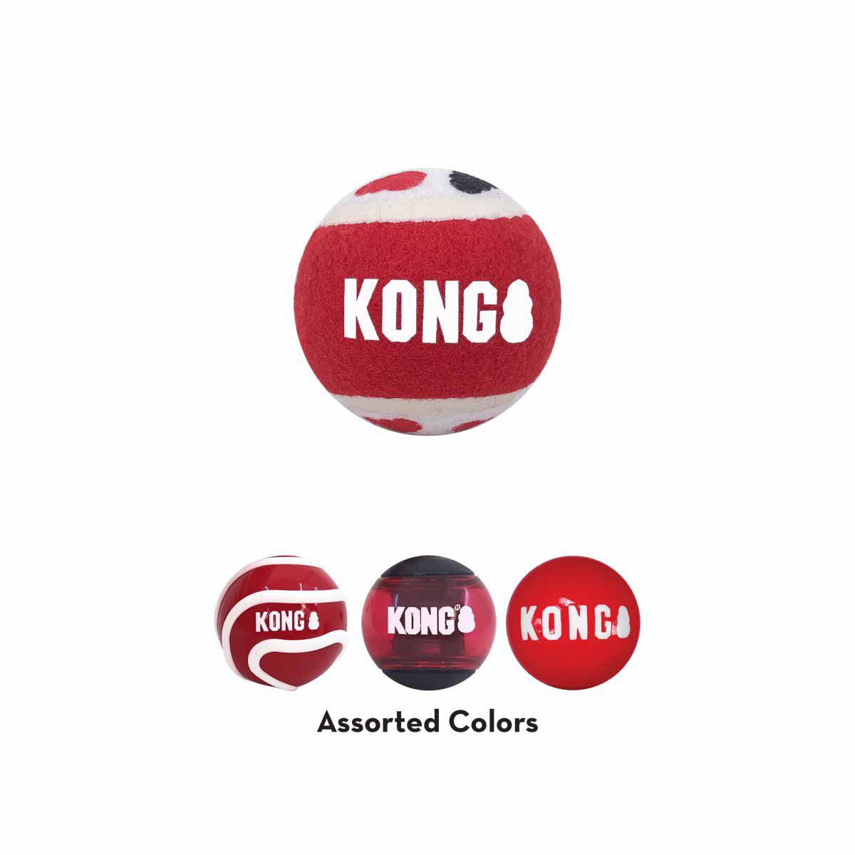 Kong Signature Balls 4-pack Small Mix Ø5,7cm