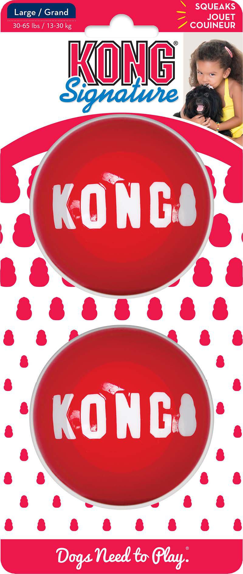 Kong Signature Balllarge 2-pack 8cm