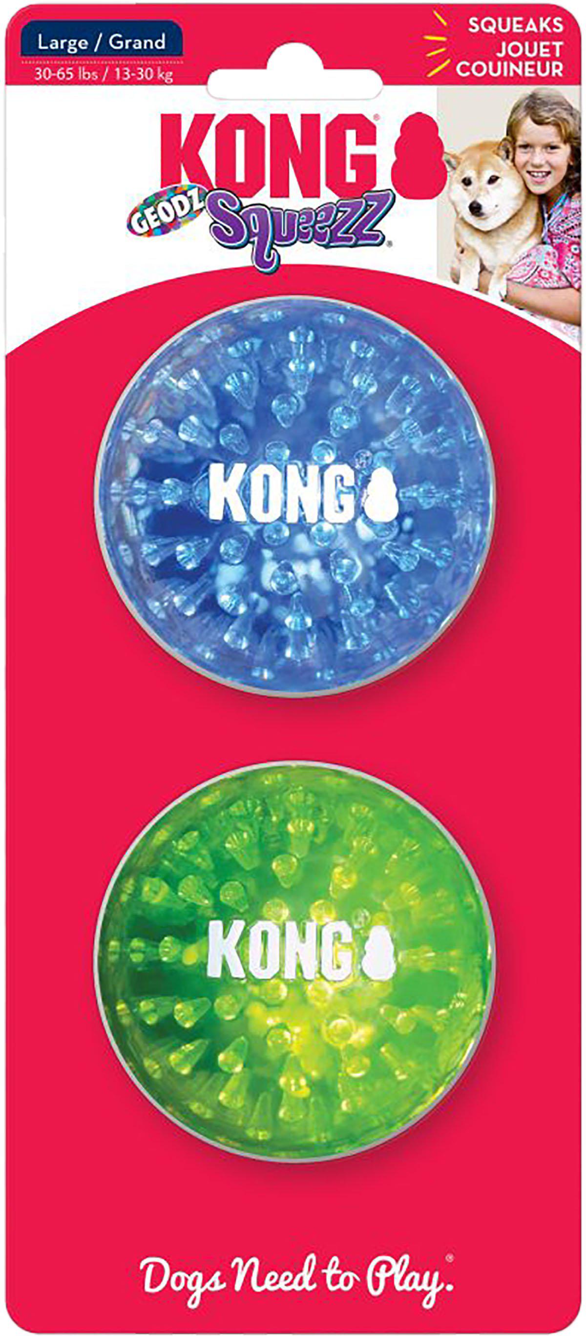 Kong Squeezz Geodz Ball L 2-pack Ø7,5cm