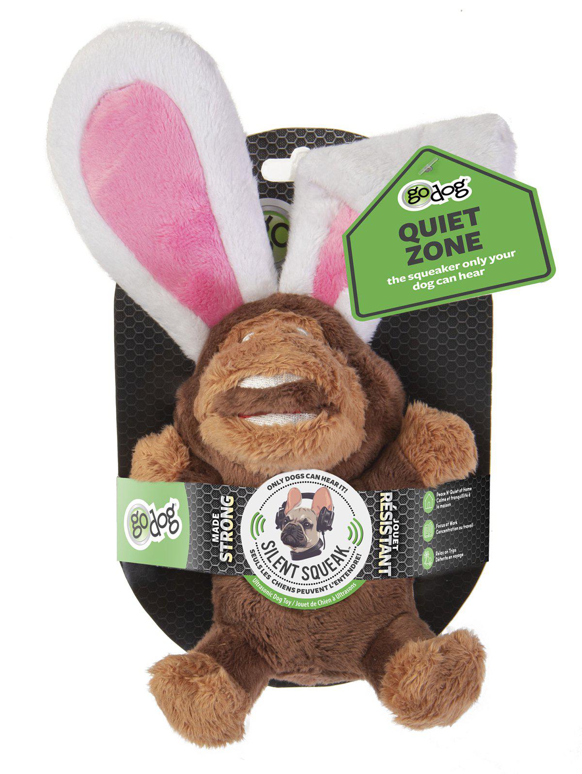 Godog Silent Squeak Flips Monkey Rabbit18cm