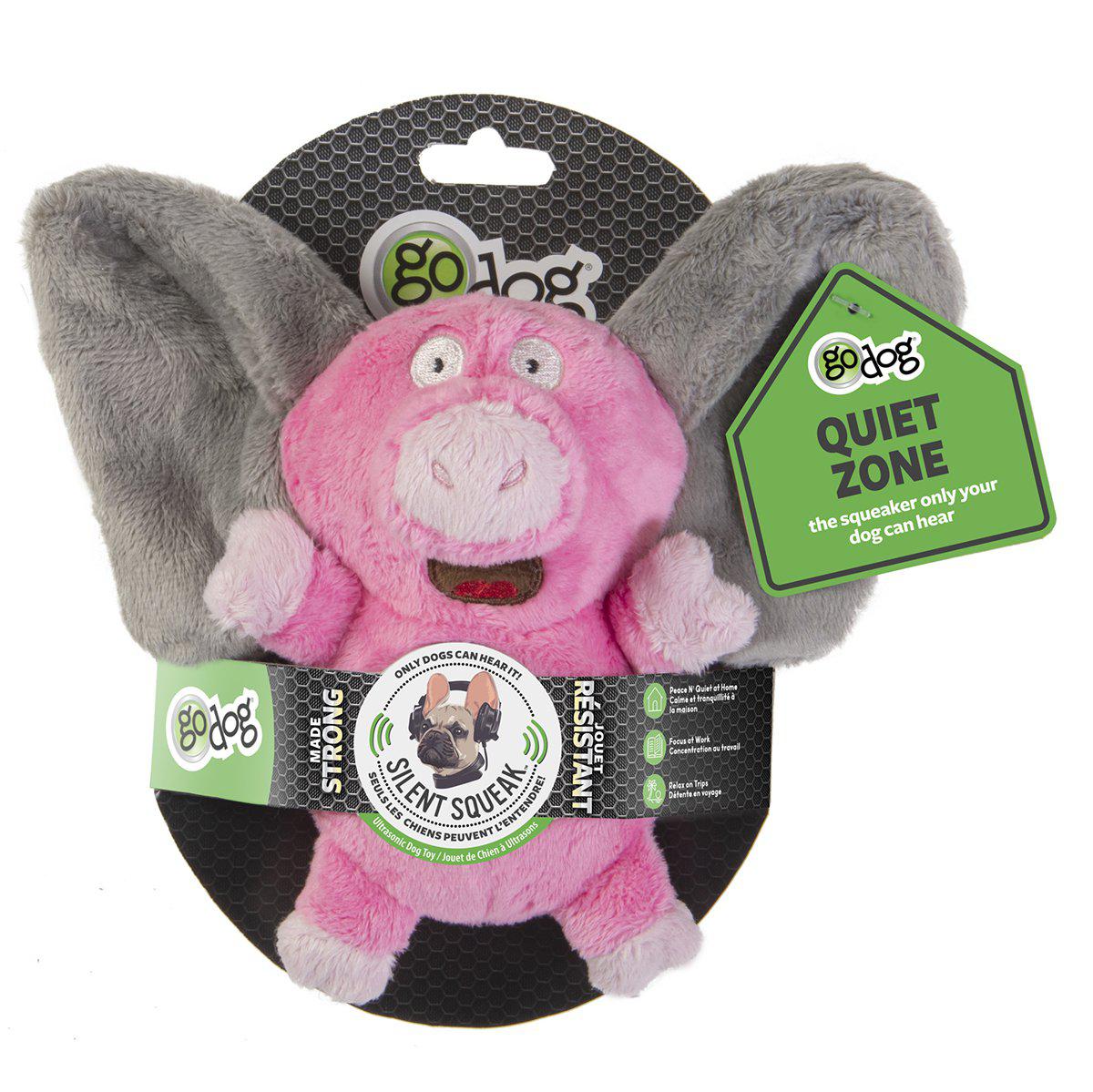 Godog Silent Squeak Flips Pig/elephant18cm