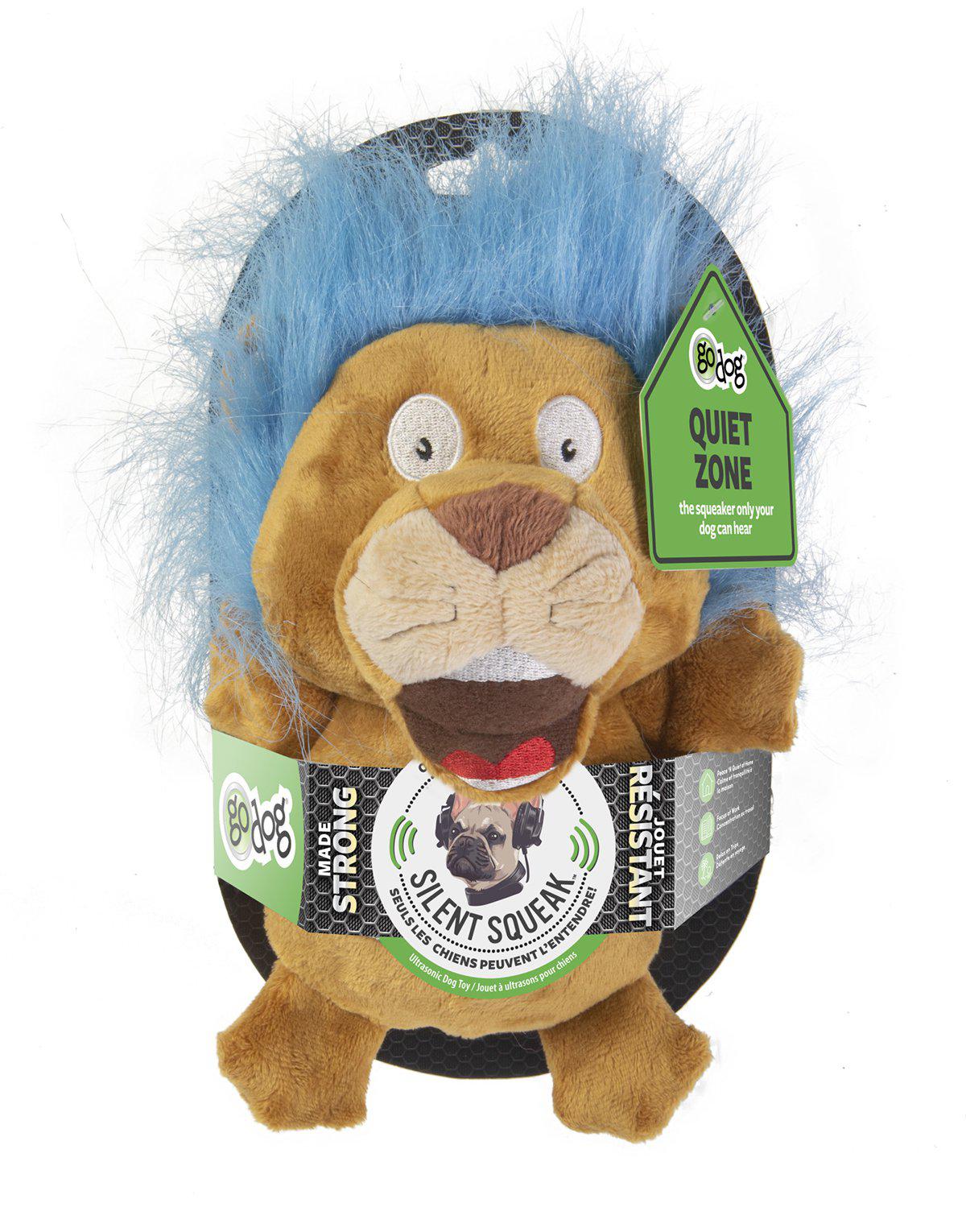Godog Silent Squeak Crazy Hair Lion 20cm