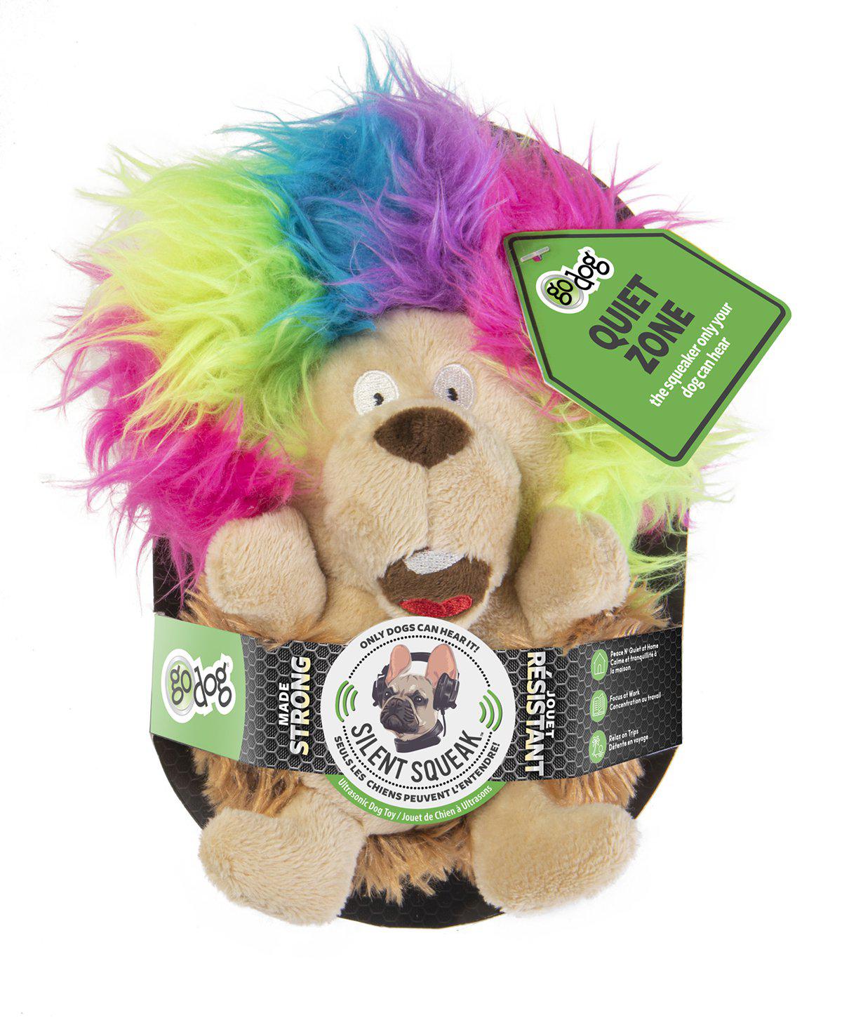 Godog Silent Squeak Crazy Hair Hedgehog20cm