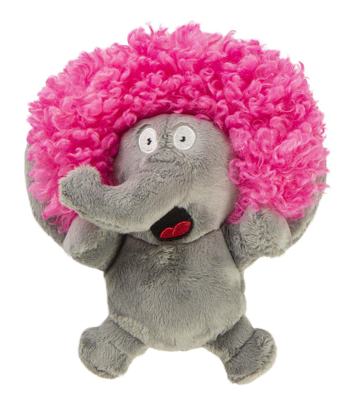 Godog Silent Squeak Crazy Hair Elephant20cm