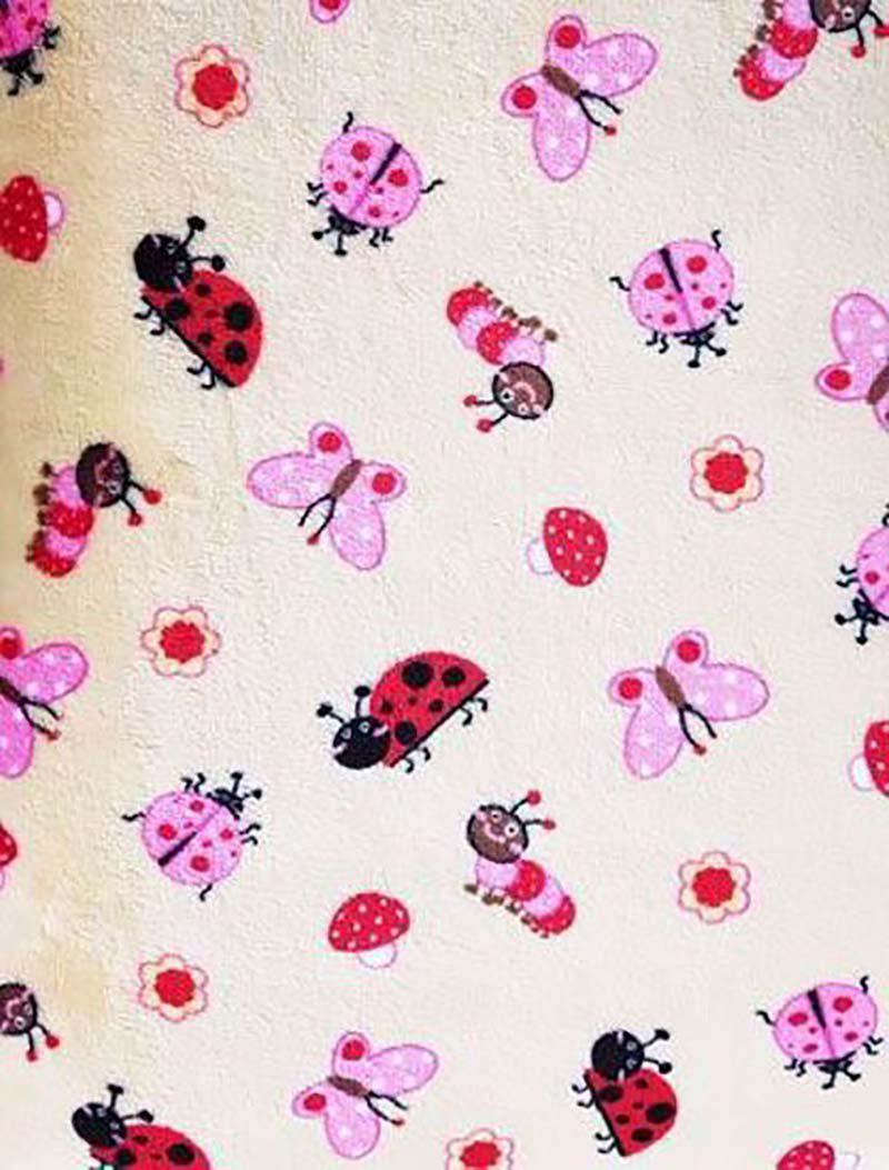 Juunik Madrass Beige/rosa Insekter S 50x40cm