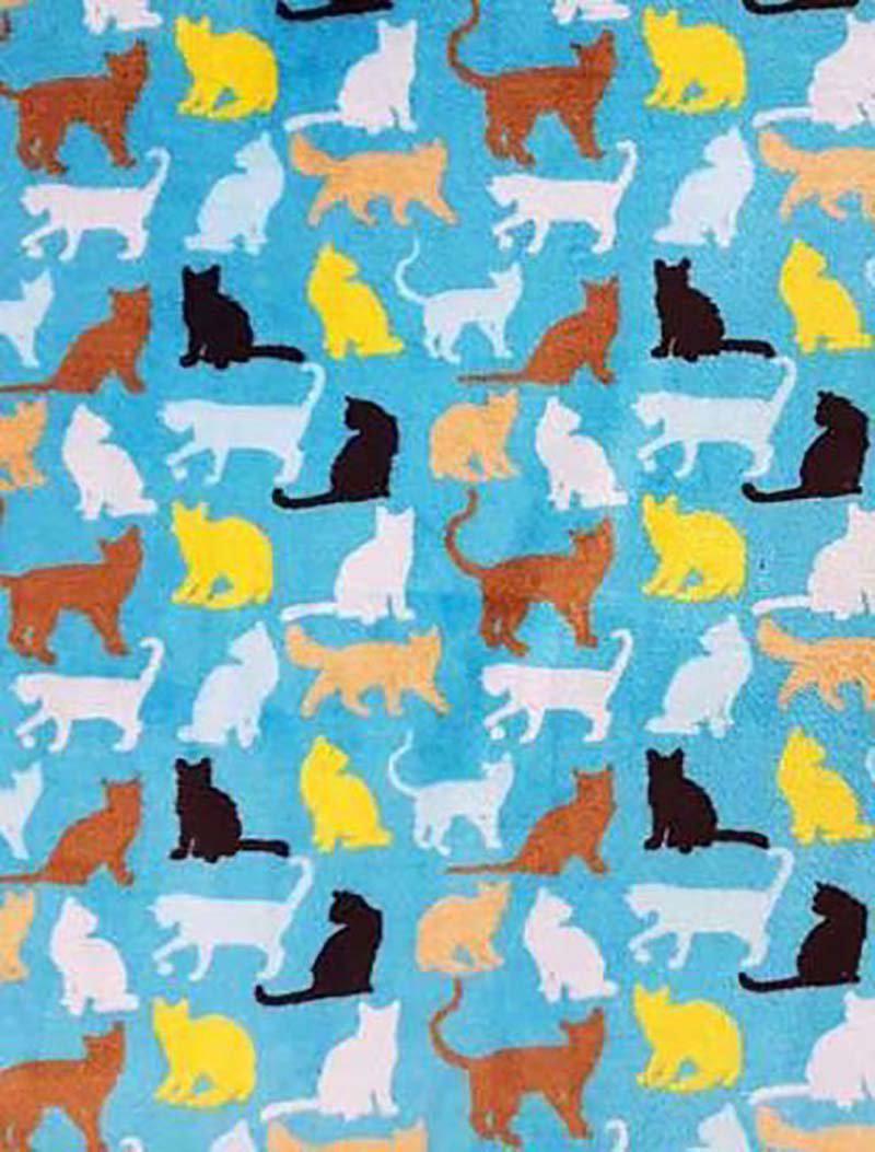 Juunik Madrass Blå/katter S 50x40cm