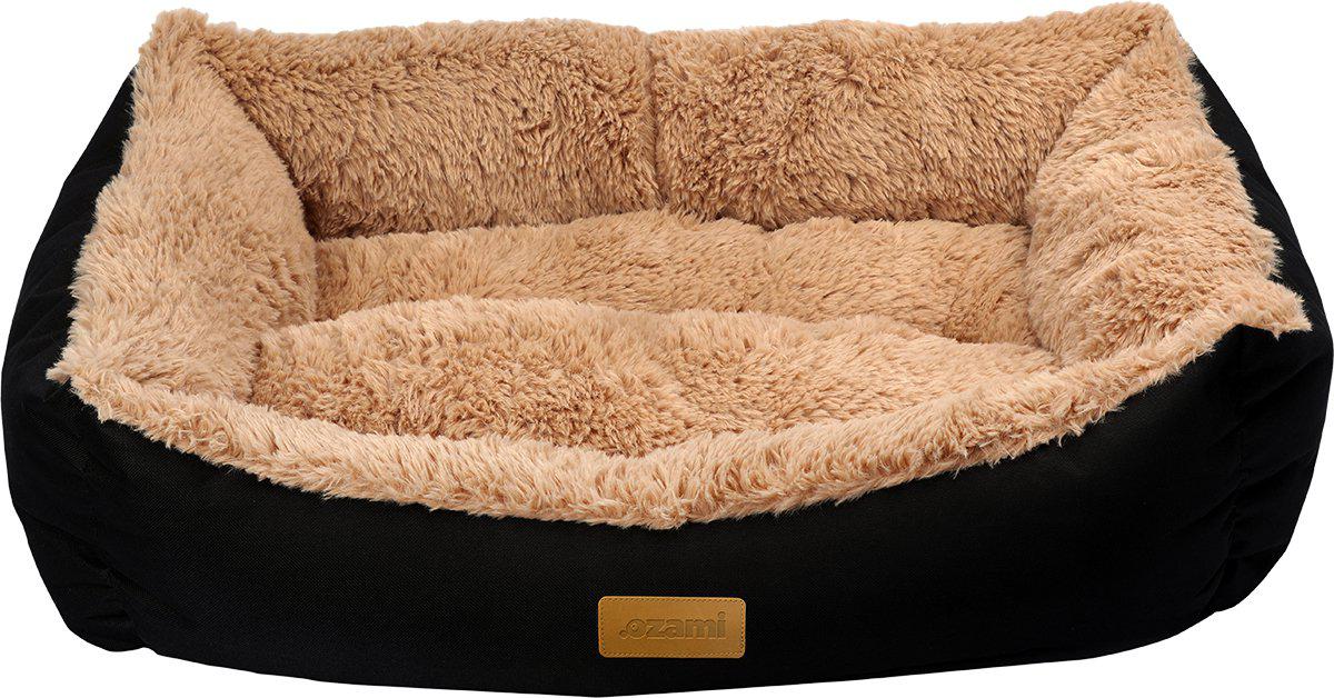 Hundbädd Stella Svart/beige 50x38x19cm