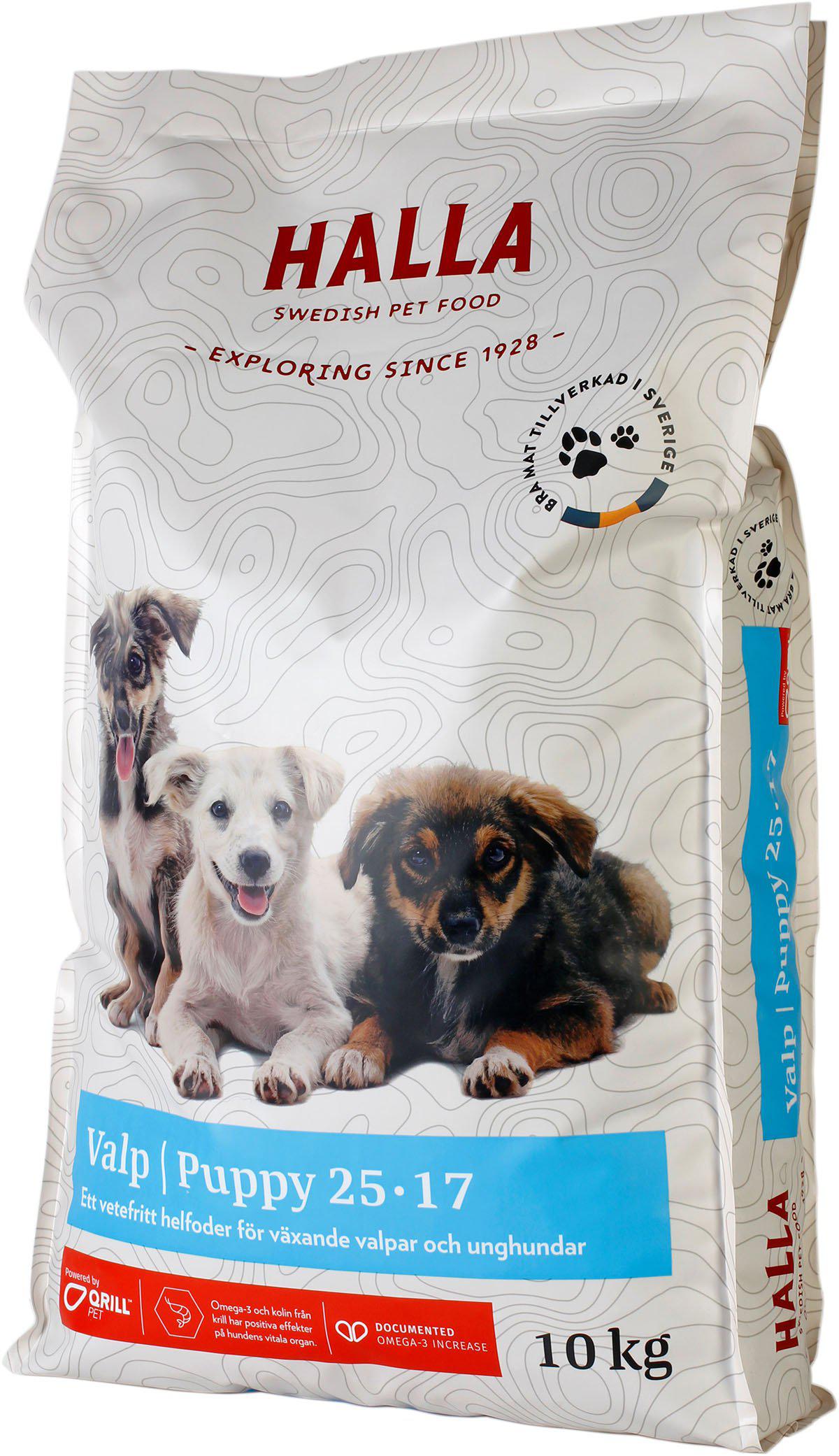 Hundfoder Halla Valp 25-17 10kg