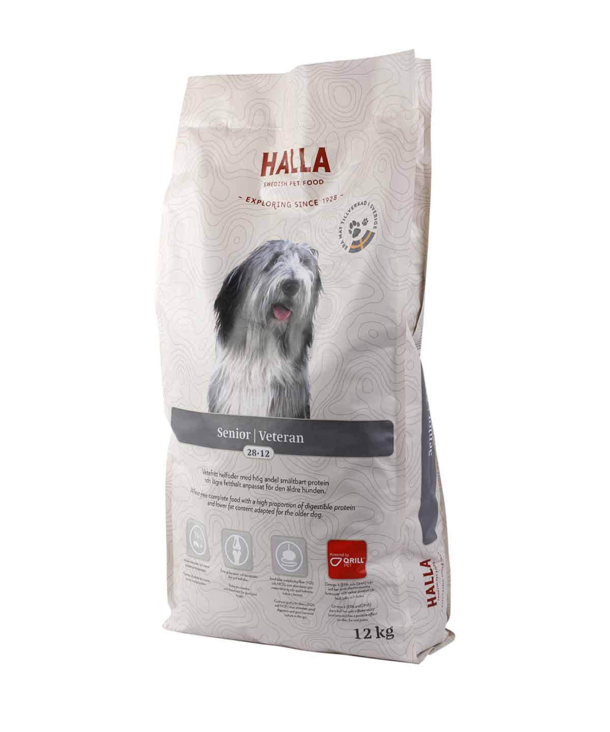 Hundfoder Halla Senior 28-12 12kg
