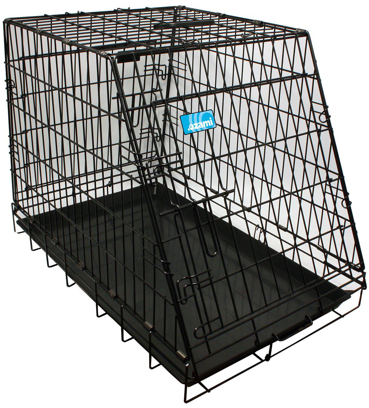 Hundtransportbur Svart Lutande 93x57.5x65.5cm