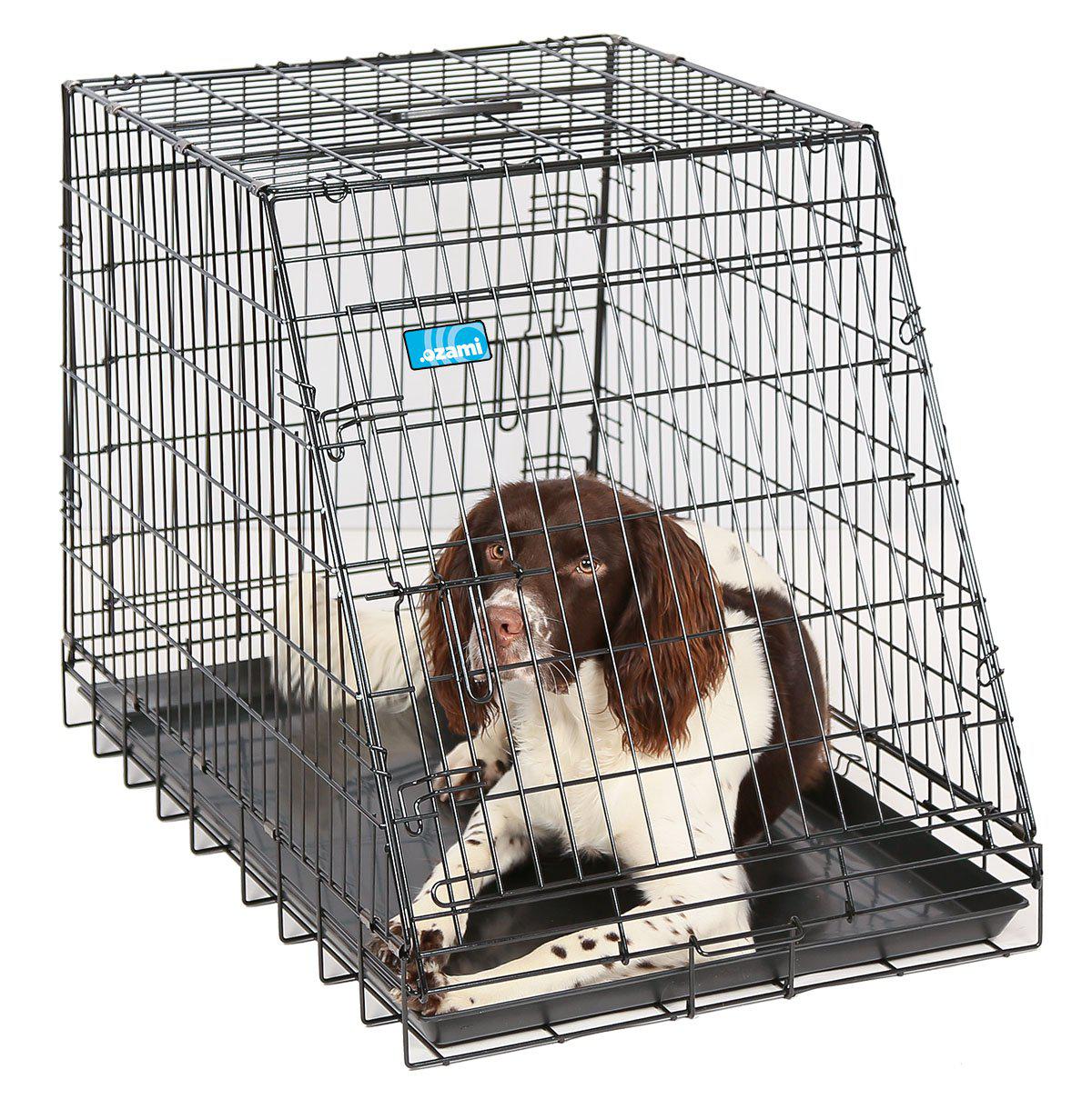 Hundtransportbur Svart Lutande 93x57.5x65.5cm