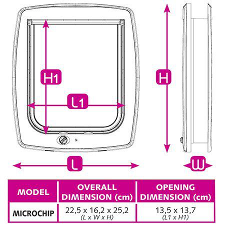 Kattdörr Swing Microchip Vit