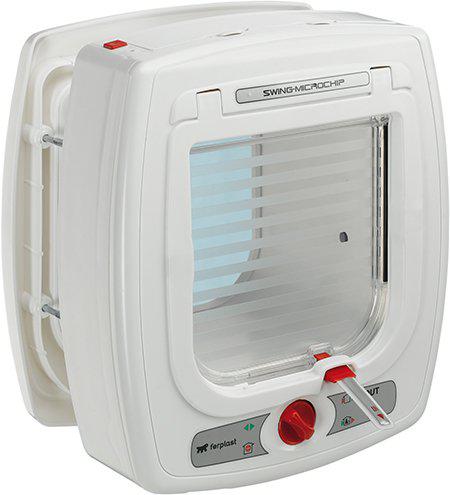 Kattdörr Swing Microchip Vit