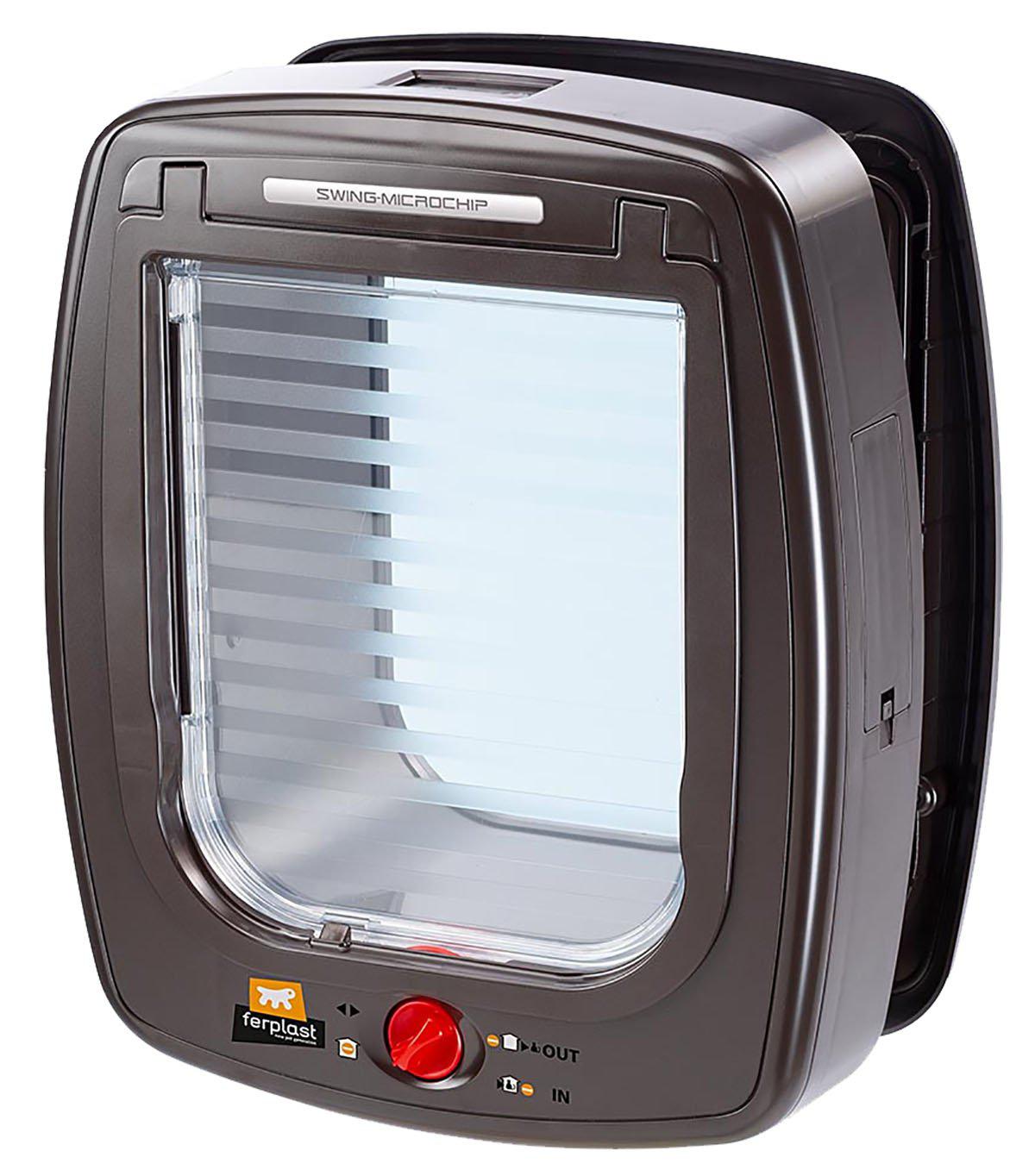 Kattdörr Swing Microchip Large Brun