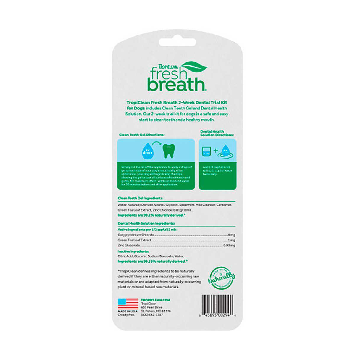 Tropiclean Fresh Breath 2week Dental Trail Kit 118/15ml