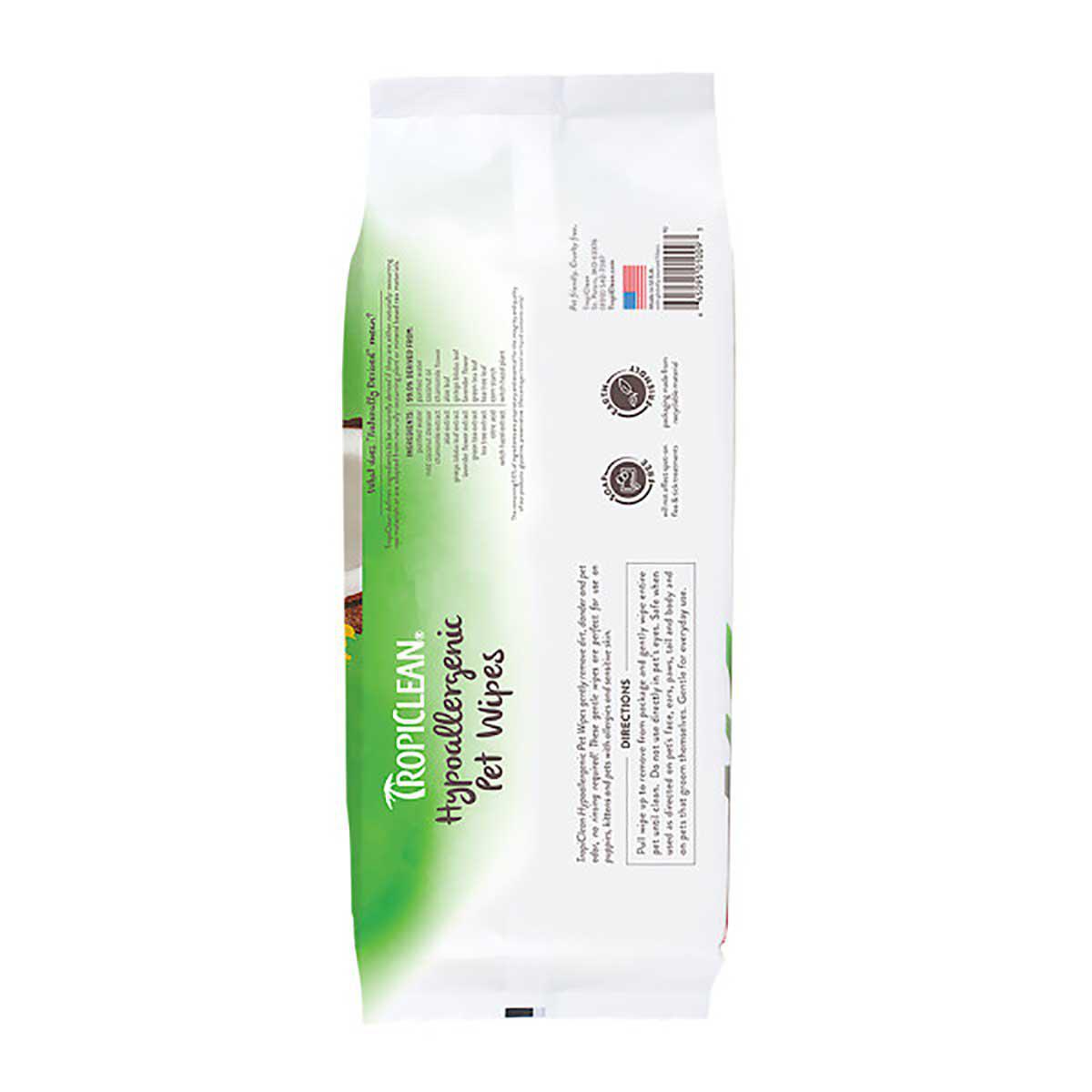 Tropiclean Hypo Allergenic Wipes 100st